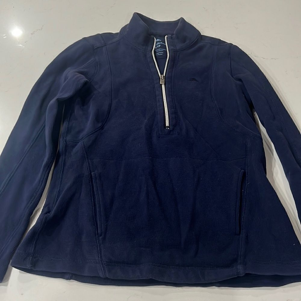 Tommy Bahama Womens Quarter Zip Blue